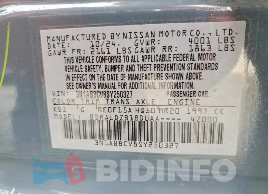 3N1AB8CV8SY250327 Photo# 13