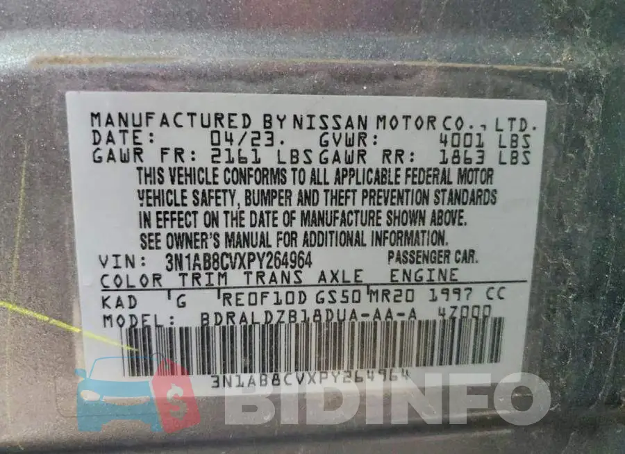 3N1AB8CVXPY264964 Photo# 12