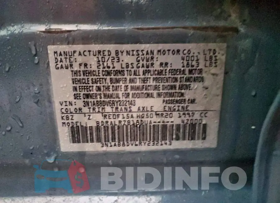 3N1AB8DV6RY232143 Photo# 13