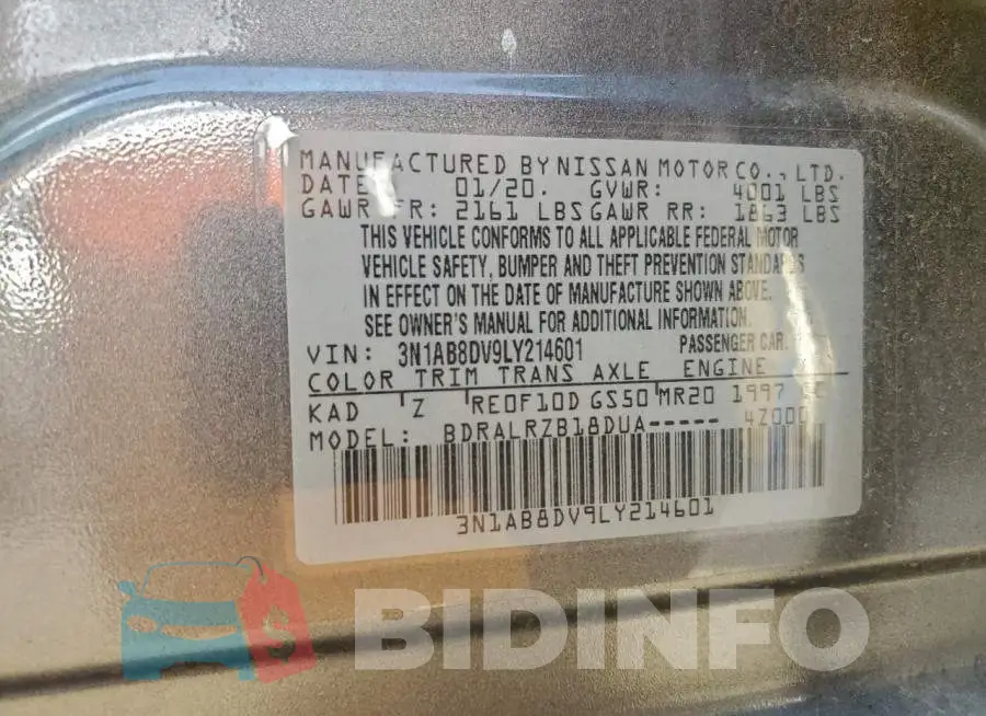 3N1AB8DV9LY214601 Photo# 12