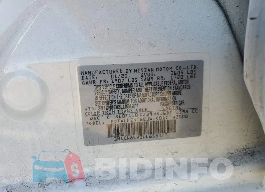 3N1CN8EV3LL858977 Photo# 12