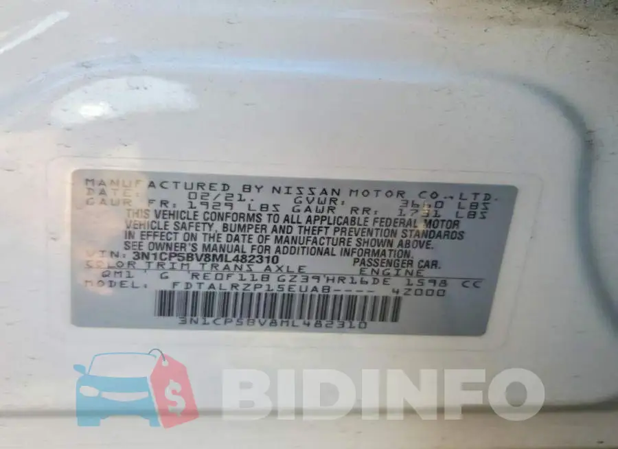 3N1CP5BV8ML482310 Photo# 13
