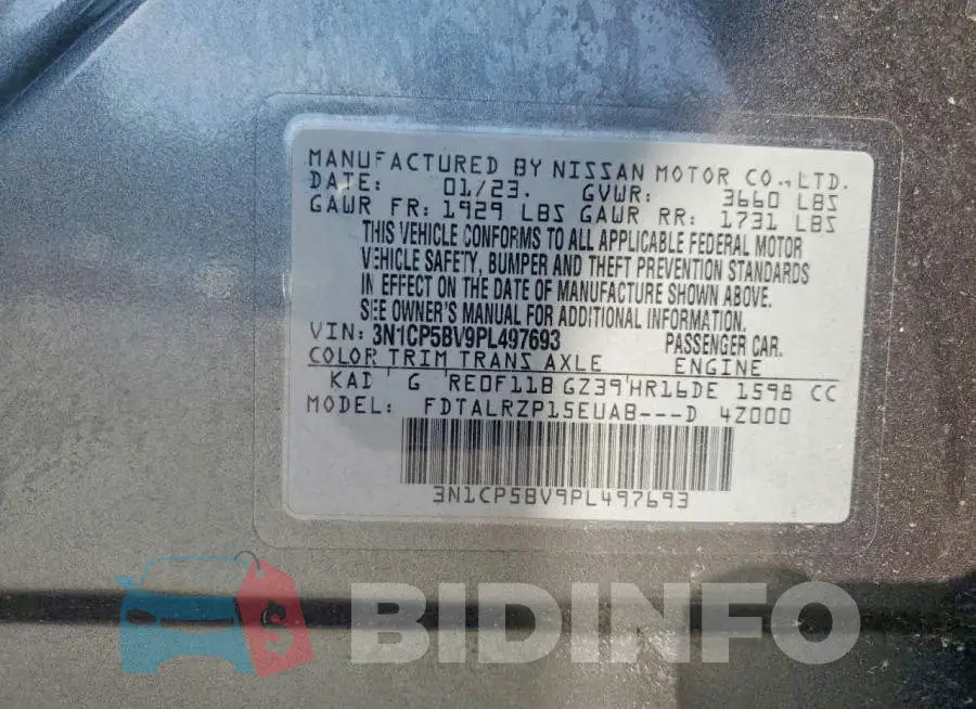3N1CP5BV9PL497693 Photo# 12
