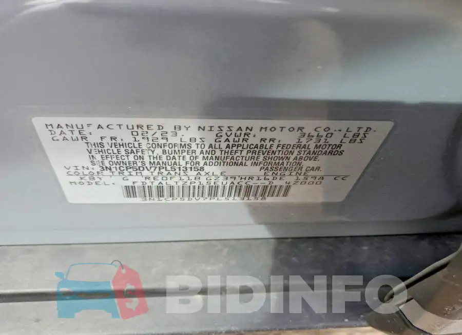 3N1CP5DV7PL513158 Photo# 13