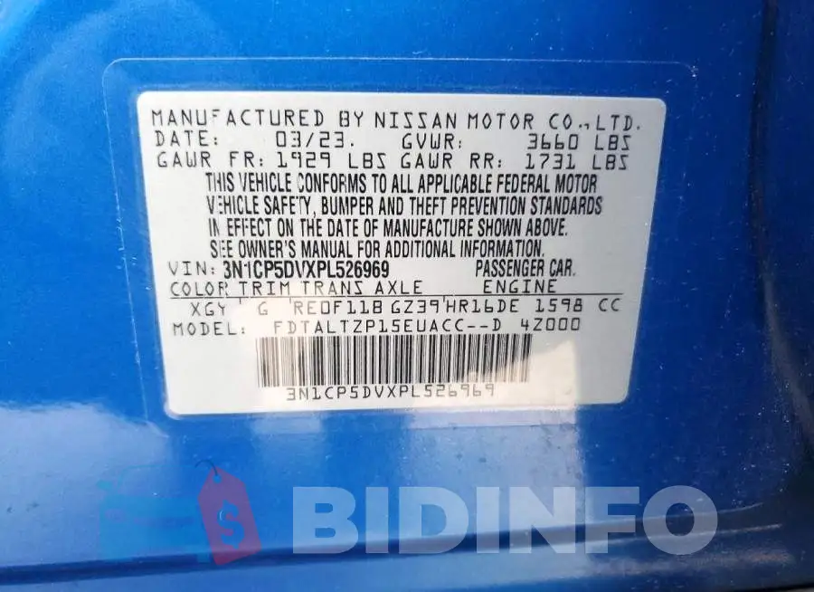 3N1CP5DVXPL526969 Photo# 12