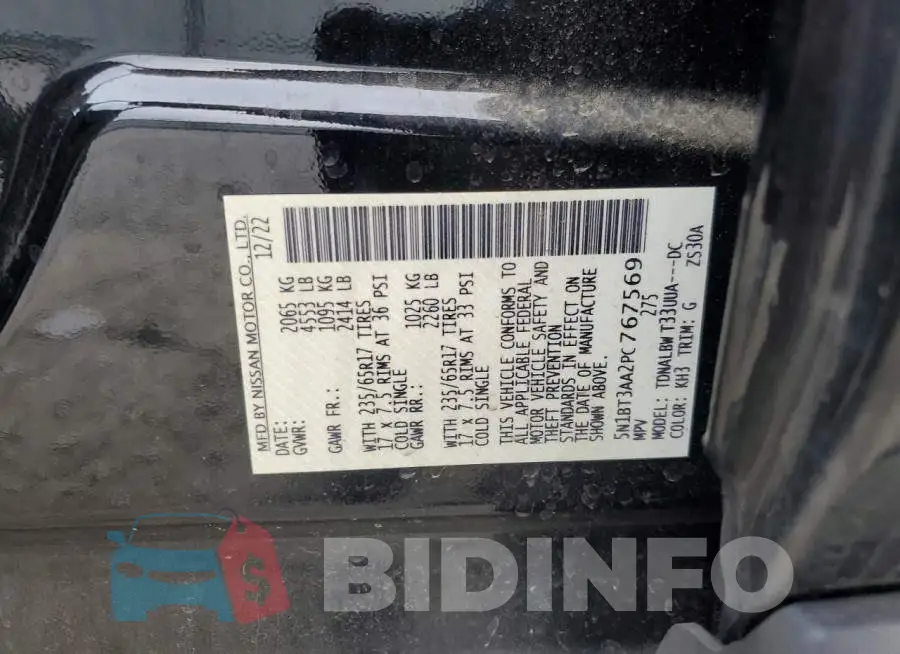 5N1BT3AA2PC767569 Photo# 14