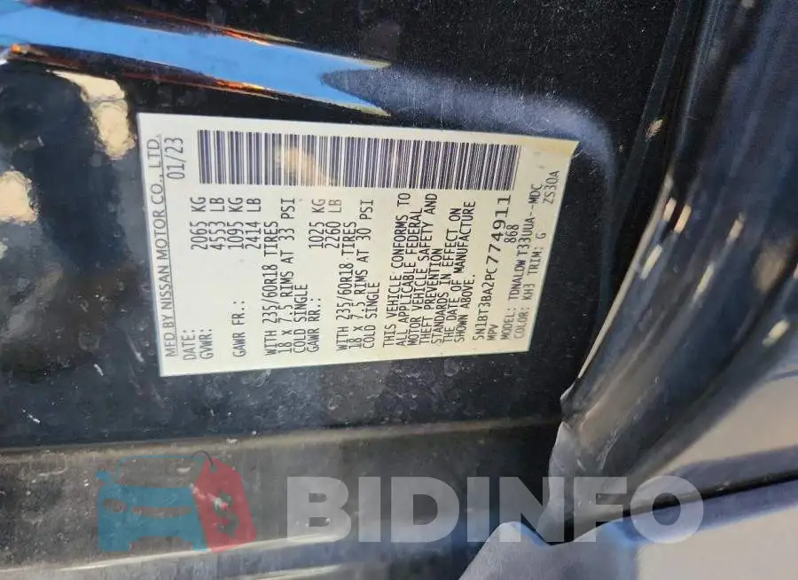 5N1BT3BA2PC774911 Photo# 13