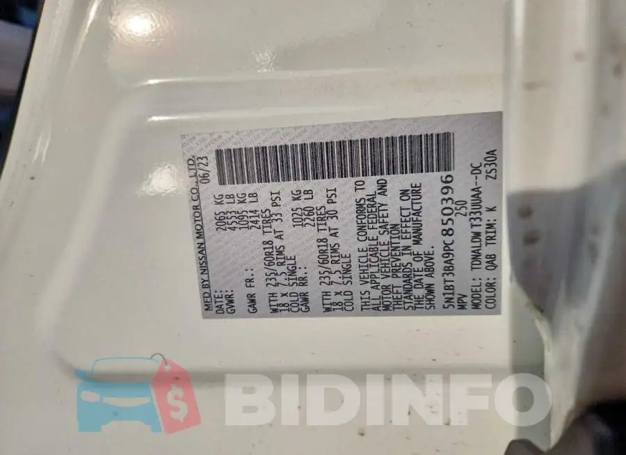 5N1BT3BA9PC850396 Photo# 13