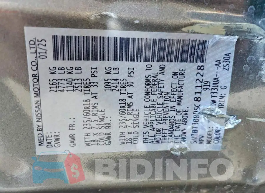 5N1BT3BB0SC811228 Photo# 13