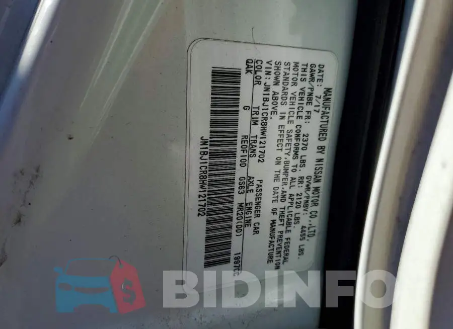 JN1BJ1CR8HW121702 Photo# 13