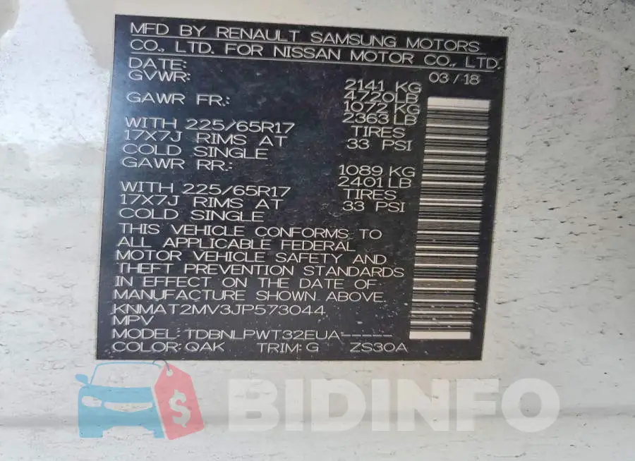 KNMAT2MV3JP573044 Photo# 13