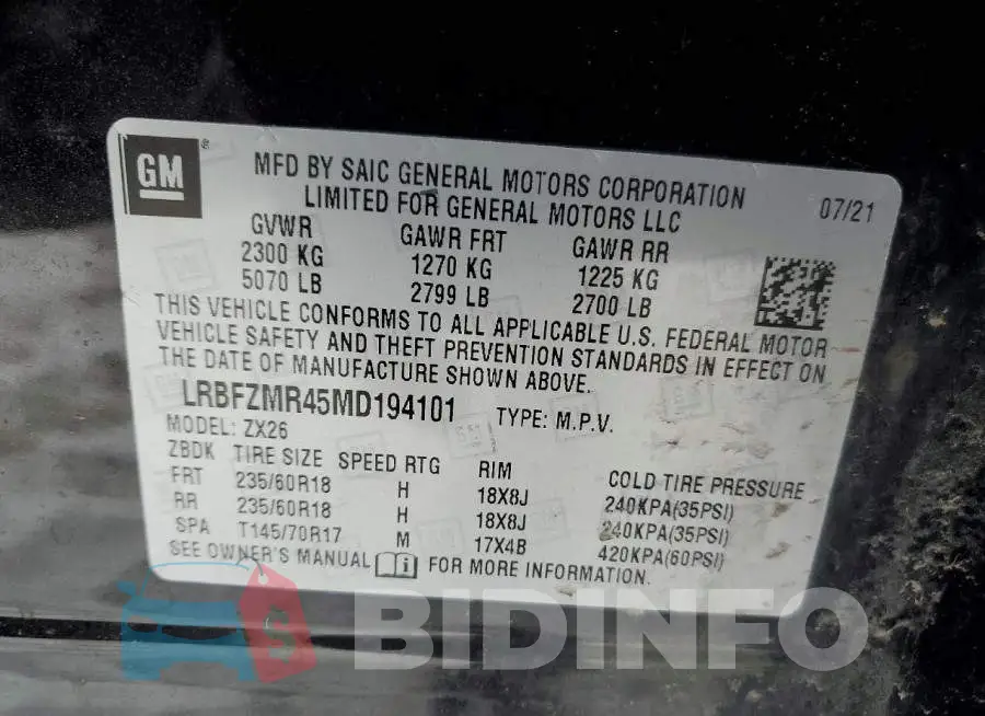 LRBFZMR45MD194101 Photo# 13