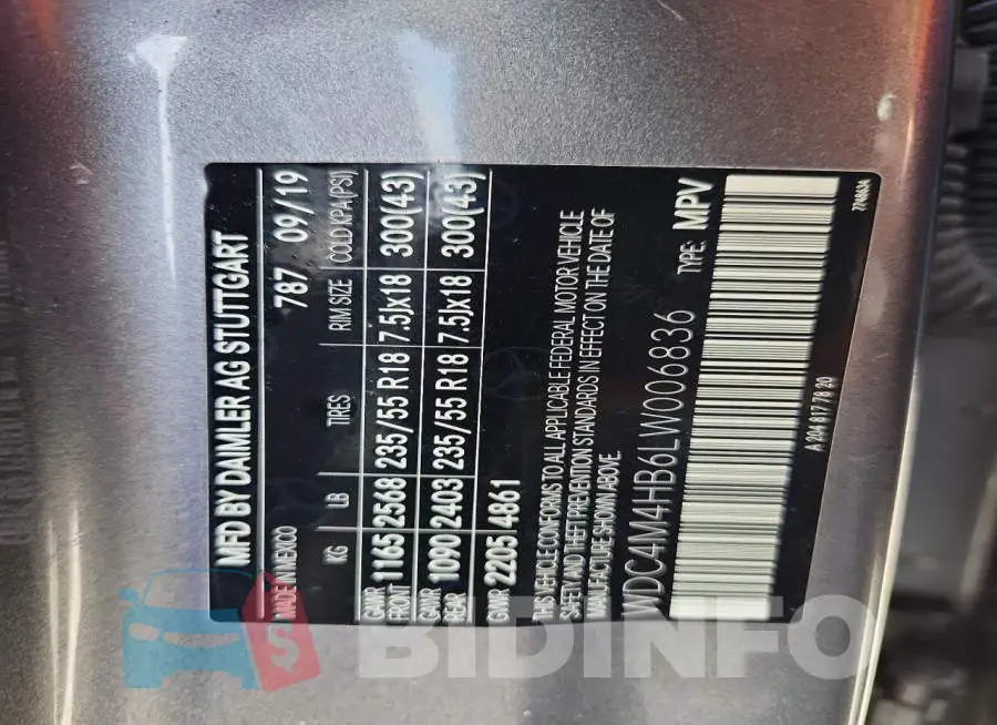 WDC4M4HB6LW006836 Photo# 12
