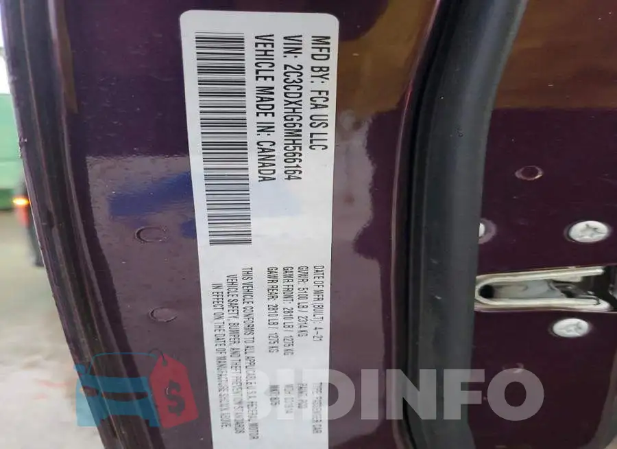 2C3CDXHG6MH566164 Photo# 12