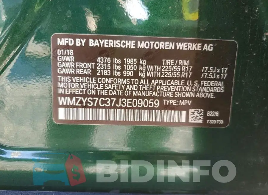 WMZYS7C37J3E09059 Photo# 12