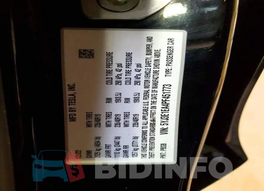 5YJ3E1EA4PF451773 Photo# 12