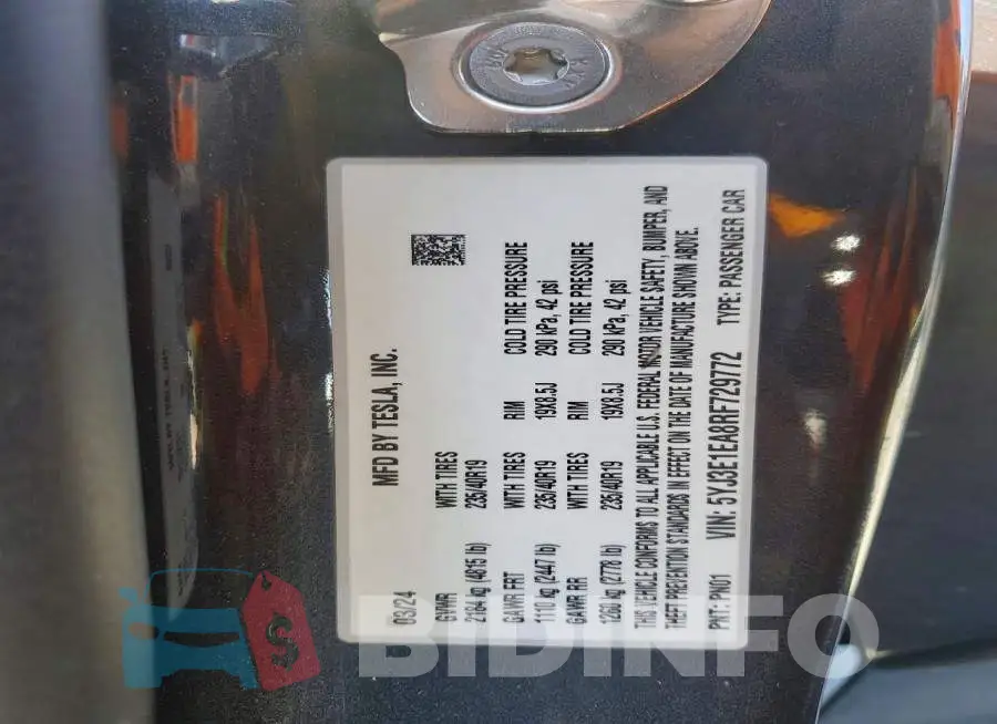 5YJ3E1EA8RF729772 Photo# 13