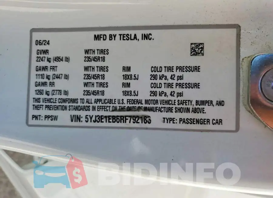 5YJ3E1EB6RF792183 Photo# 12