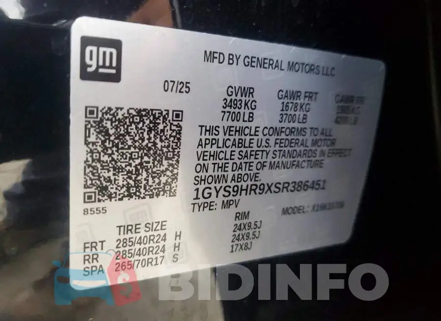 1GYS9HR9XSR386451 Photo# 14
