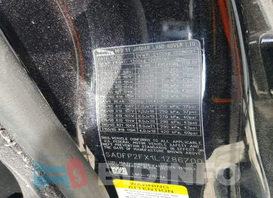 SADFP2FX1L1Z86700 Photo# 13