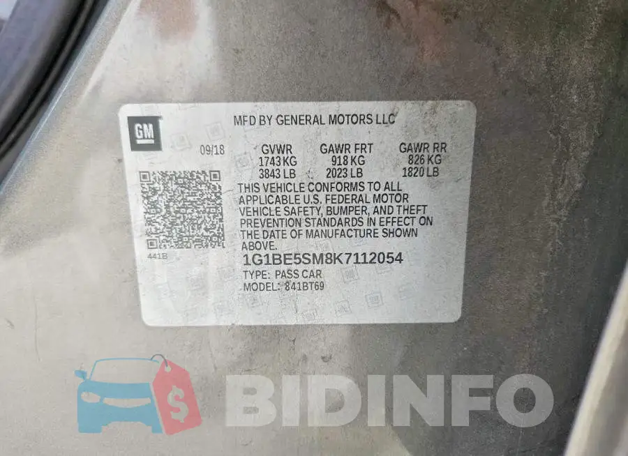 1G1BE5SM8K7112054 Photo# 12
