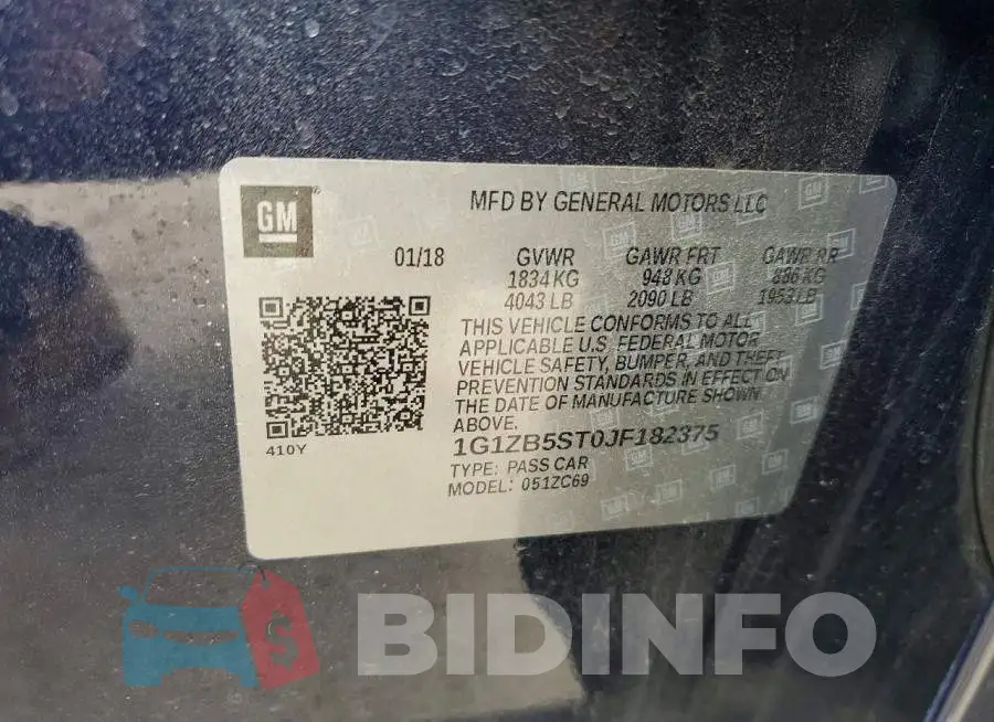 1G1ZB5ST0JF182375 Photo# 12