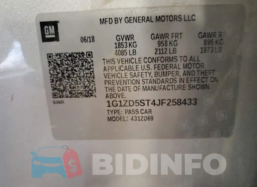 1G1ZD5ST4JF258433 Photo# 12