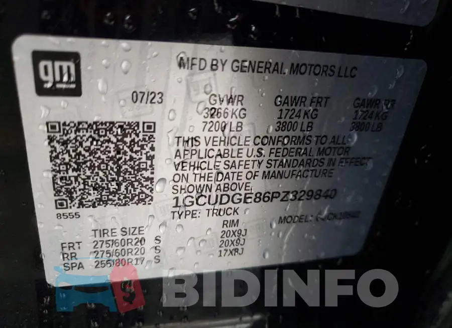 1GCUDGE86PZ329840 Photo# 12