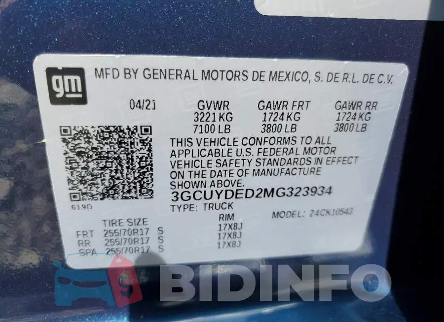 3GCUYDED2MG323934 Photo# 13