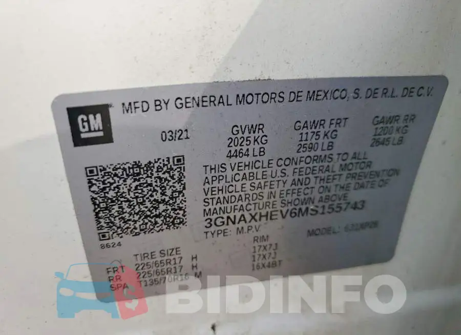 3GNAXHEV6MS155743 Photo# 13