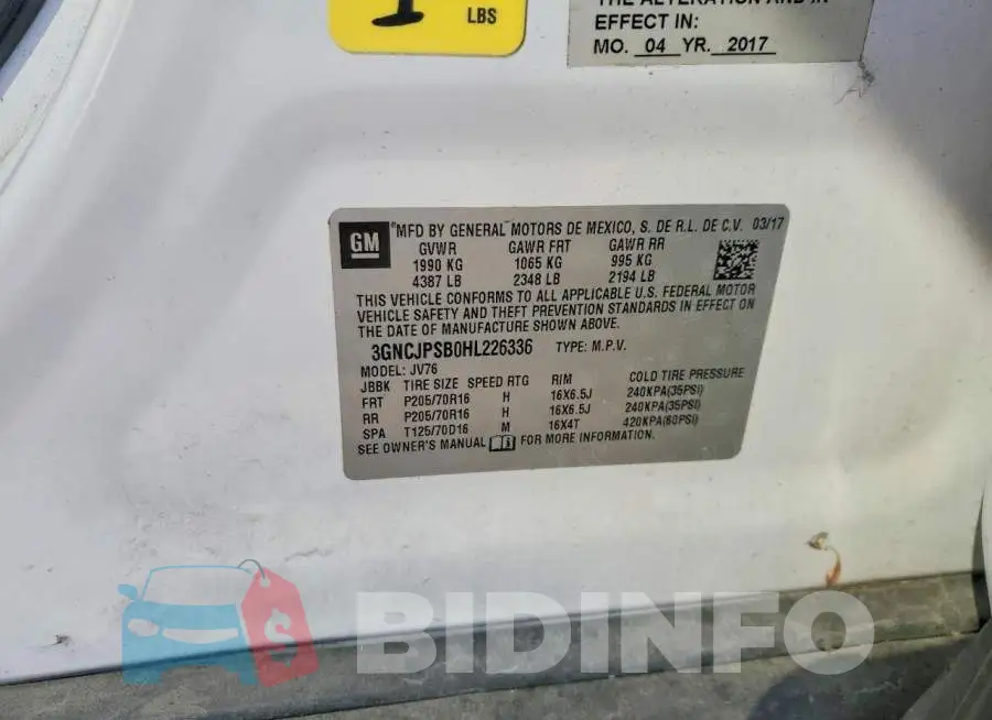 3GNCJPSB0HL226336 Photo# 13