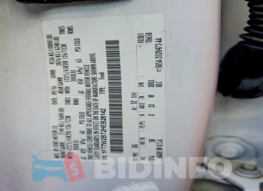 1FT7W2BT2HEB28142 Photo# 12