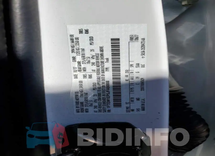 1FTEW1EP5JFA90888 Photo# 13
