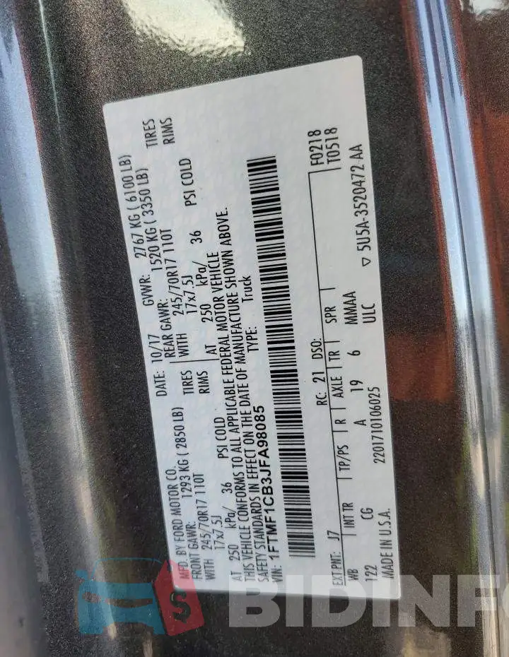 1FTMF1CB3JFA98085 Photo# 12