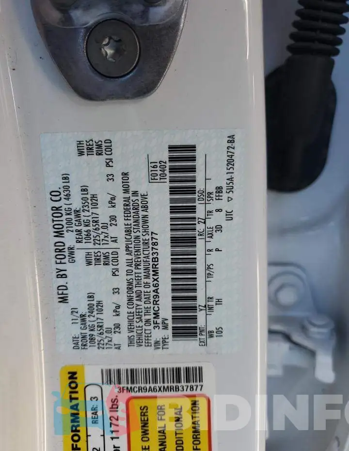 3FMCR9A6XMRB37877 Photo# 12