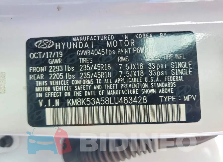 KM8K53A58LU483428 Photo# 12
