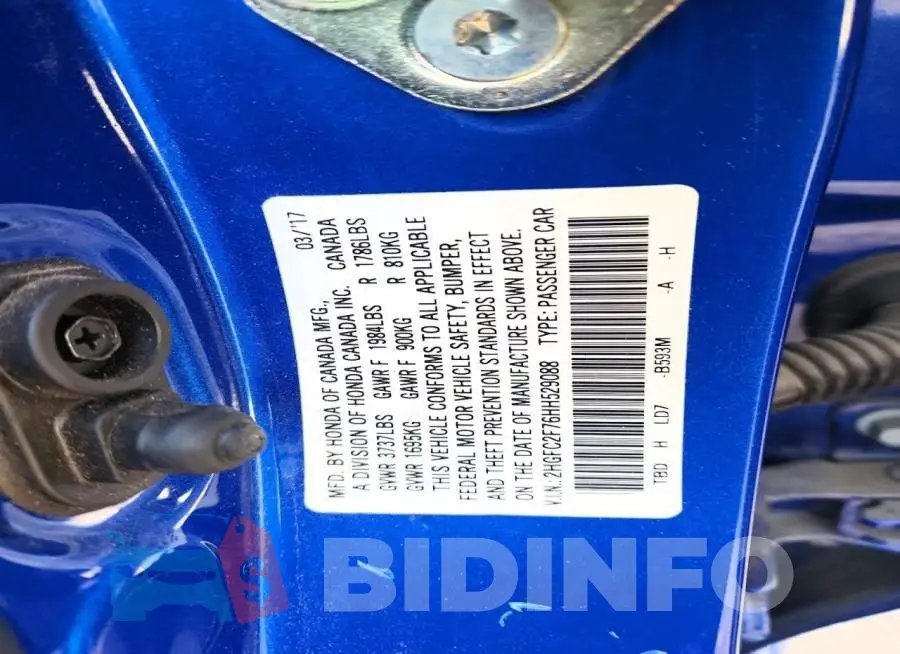 2HGFC2F76HH529088 Photo# 12