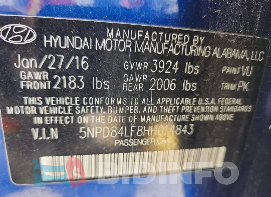 5NPD84LF8HH014843 Photo# 12