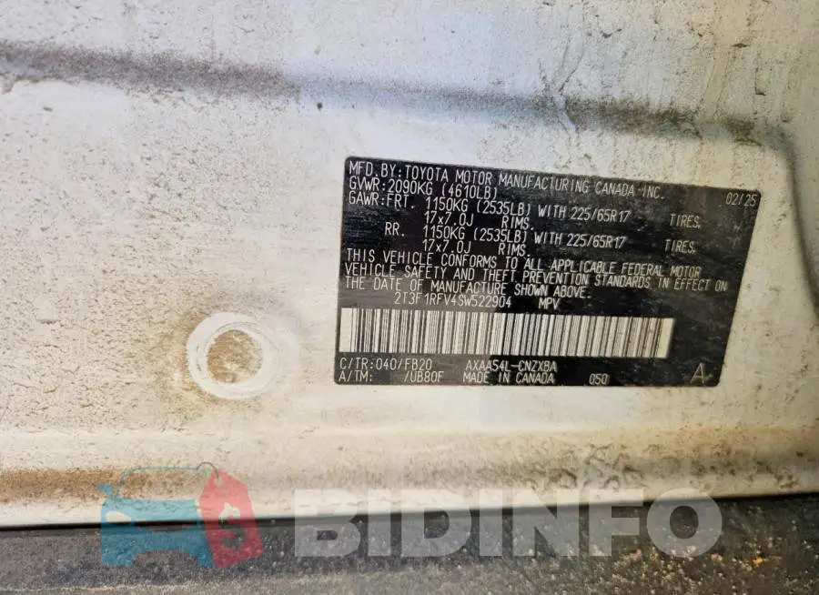 2T3F1RFV4SW522904 Photo# 13