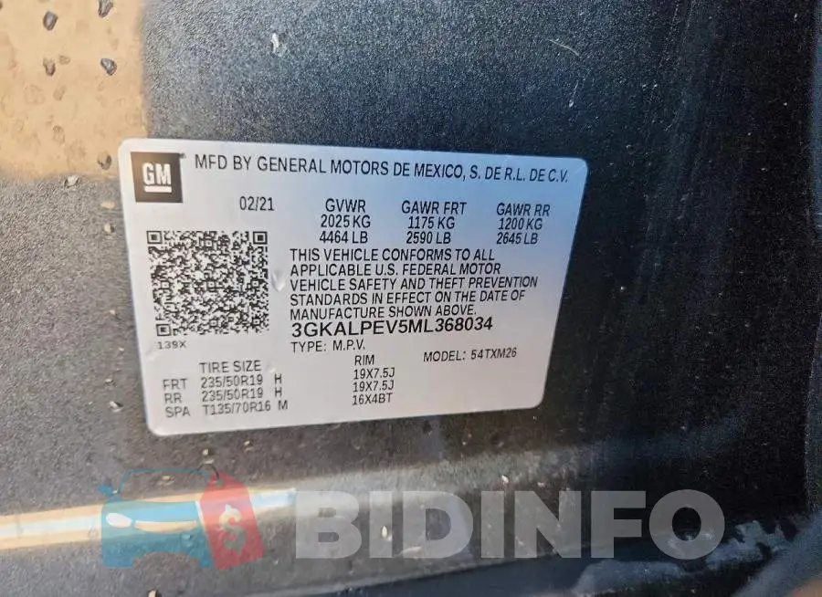 3GKALPEV5ML368034 Photo# 13