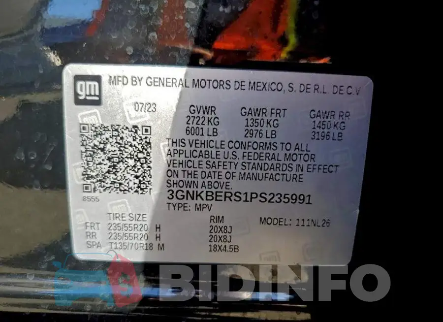 3GNKBERS1PS235991 Photo# 13