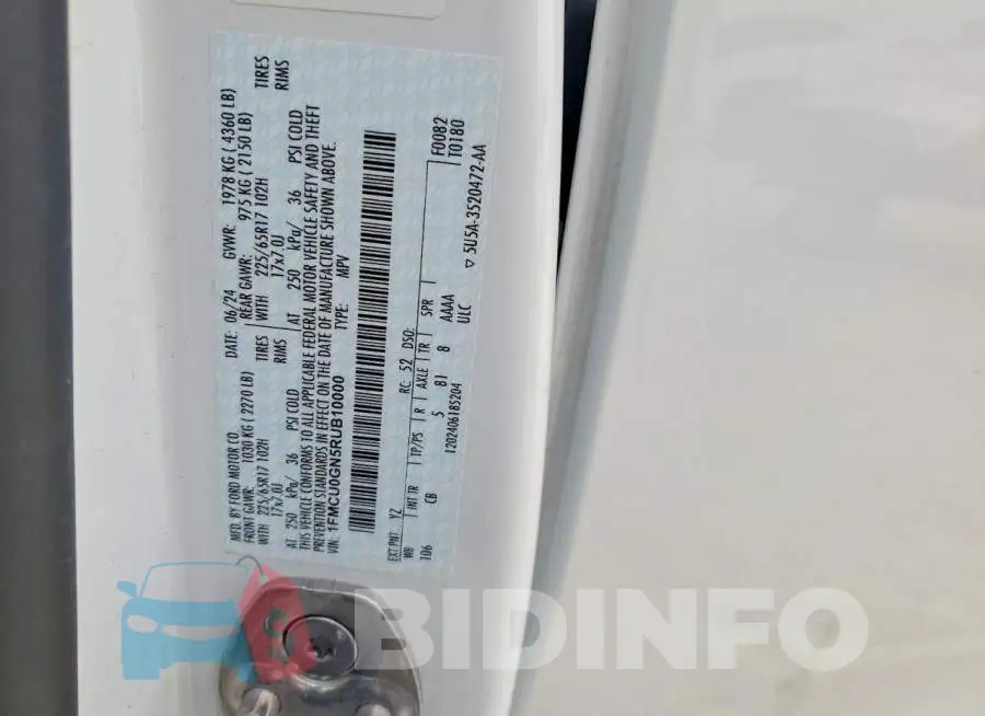 1FMCU0GN5RUB10000 Photo# 14