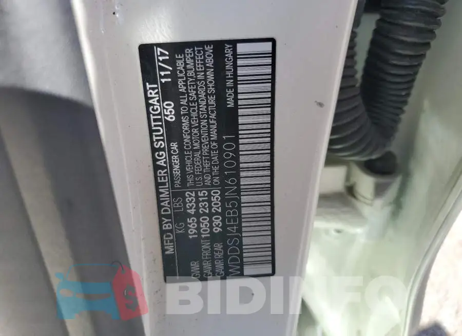 WDDSJ4EB5JN610901 Photo# 12