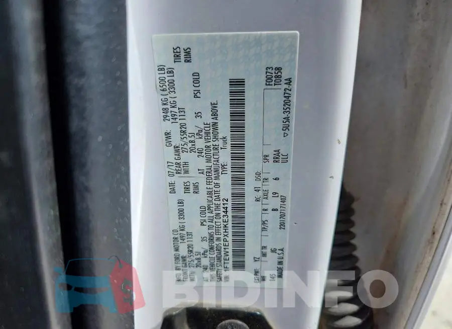 1FTEW1EPXHKE34412 Photo# 12