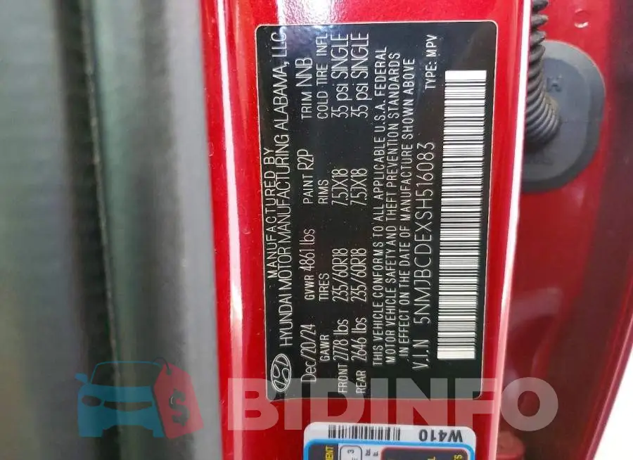 5NMJBCDEXSH516083 Photo# 12
