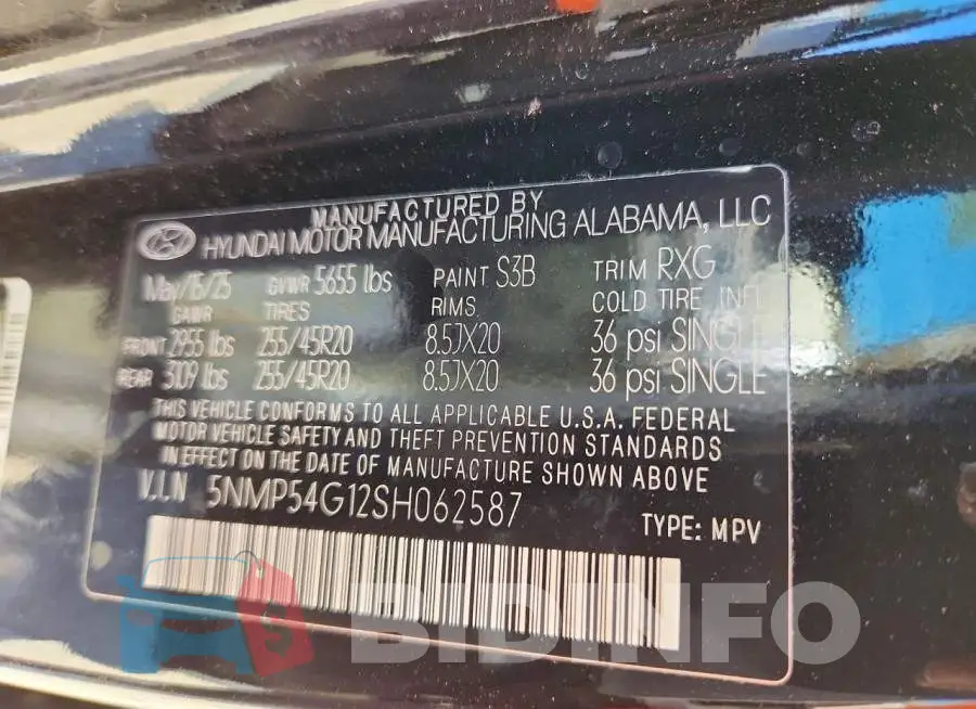 5NMP54G12SH062587 Photo# 14
