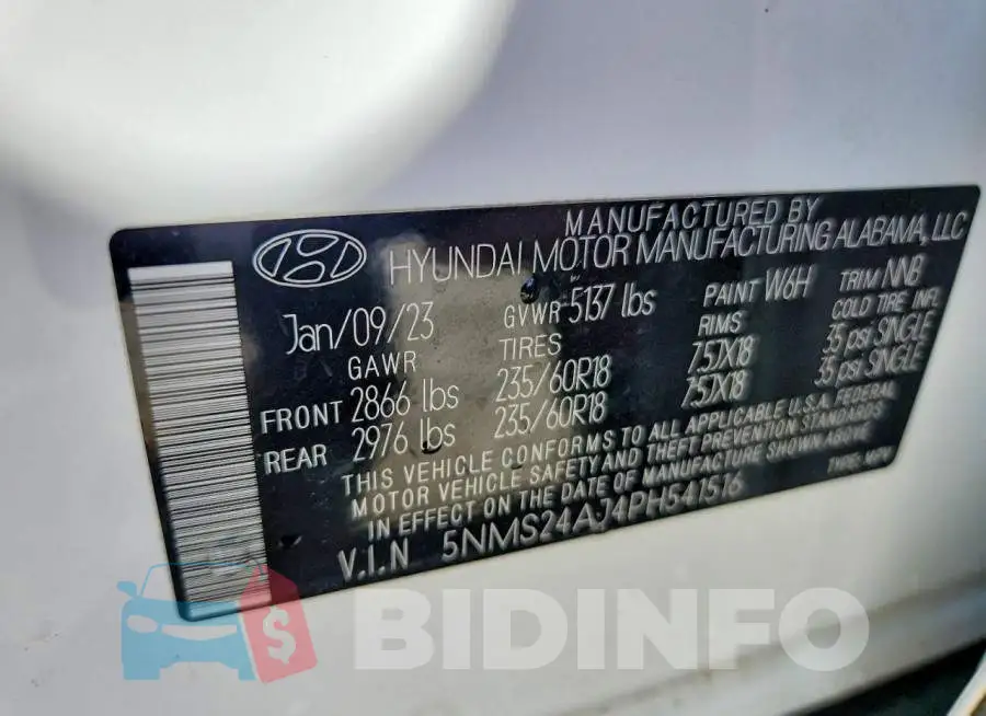 5NMS24AJ4PH541516 Photo# 13