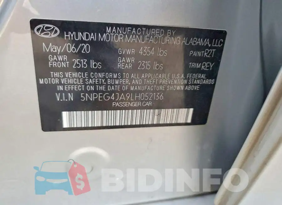 5NPEG4JA9LH052136 Photo# 12