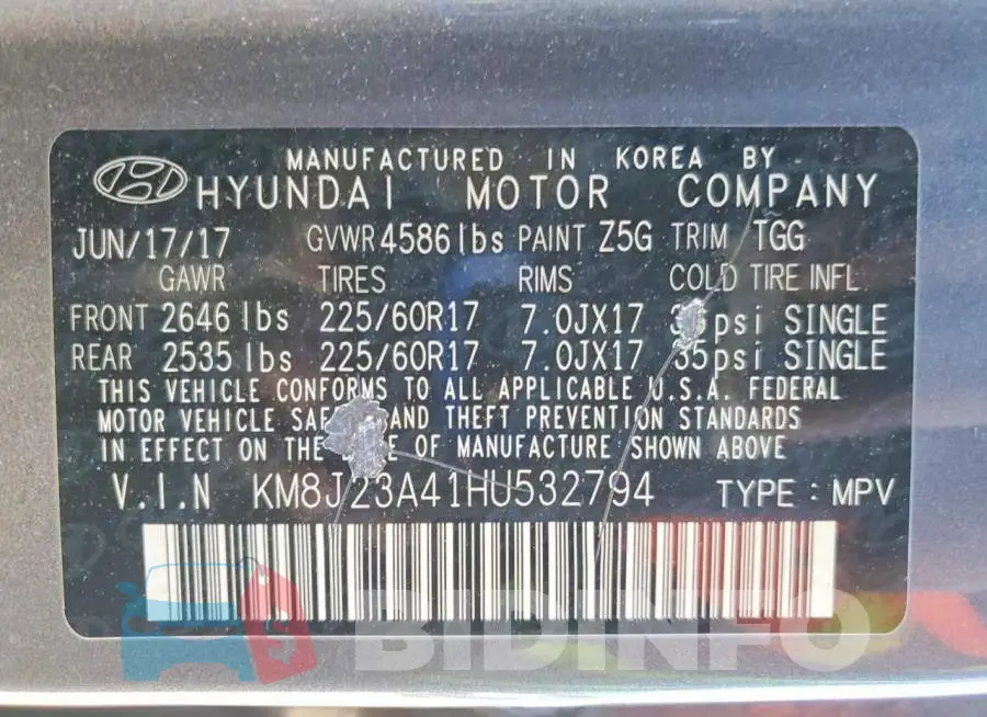 KM8J23A41HU532794 Photo# 13