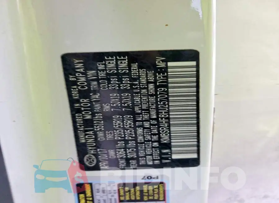 KM8SR4HF8HU257079 Photo# 13